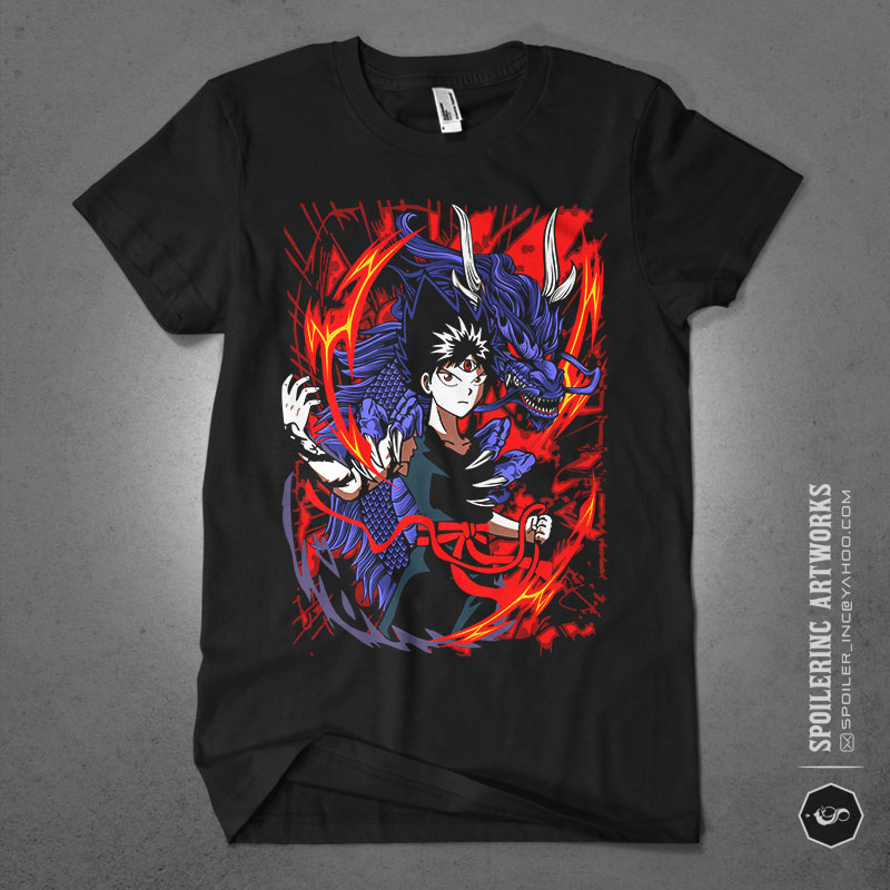 populer anime lover tshirt design bundle illustration part 10