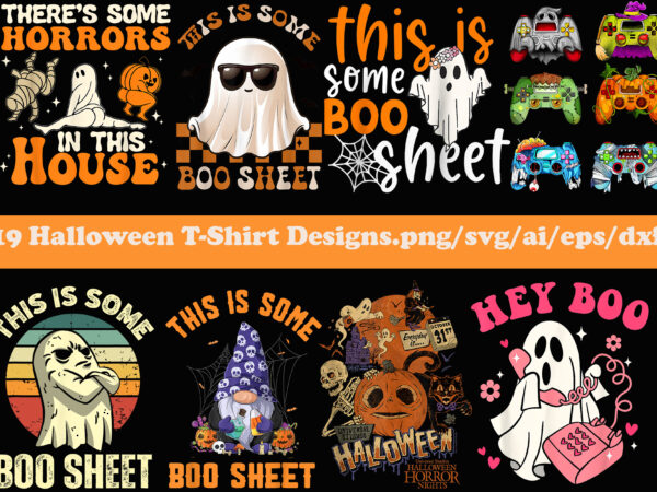 19 halloween t-shirt design bundle,halloween vector t-shirt design, halloween t-shirt design mega bundle, spooky saurus rex t-shirt design, spooky saurus rex design bundle, halloween t-shirt design, happy halloween t-shirt design,