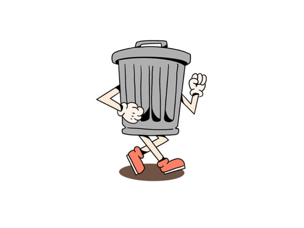 Jogging trash vector clipart