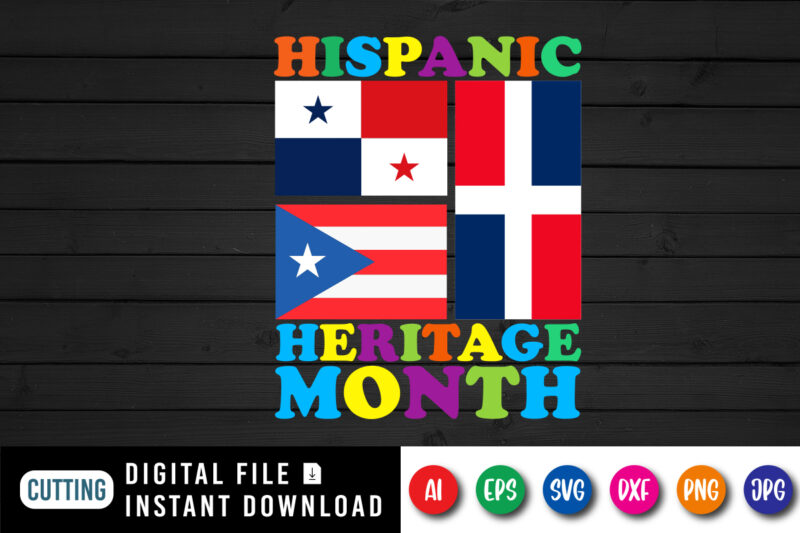 Hispanic heritage month shirt print template