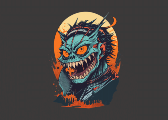 Spooky Monster Halloween Tshirt Graphic