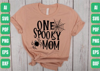 one spooky mom t shirt design online