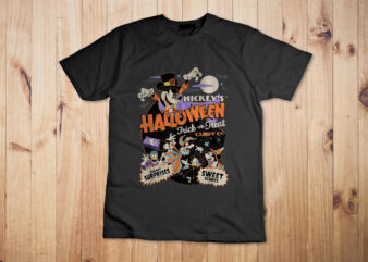 Disney Mickey’s Halloween Trick or Treat Candy Co. T-Shirt Design