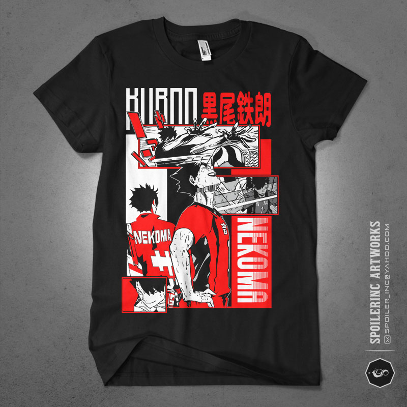 t-shirt vector populer anime lover tshirt design bundle illustration part 14