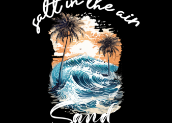 Salt in the air summer tshirt design