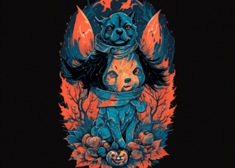 Scarry Dog Witcher Halloween Tshirt Design