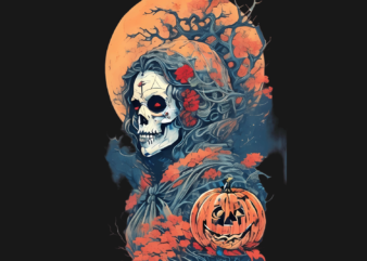 Spooky Halloween t shirt template vector