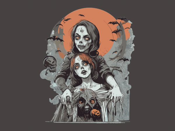 Spooky nurse halloween tshirt graphic