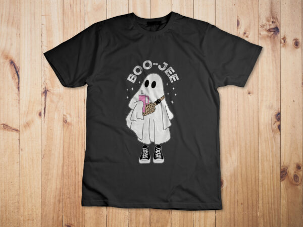 Spooky season cute ghost halloween costume boujee boo-jee t-shirt design