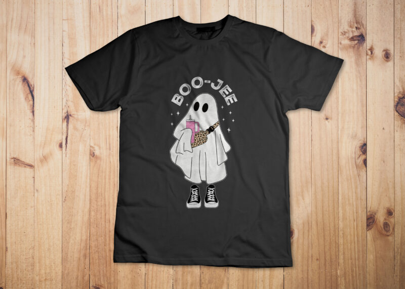 Spooky Season Cute Ghost Halloween Costume Boujee Boo-Jee T-Shirt Design