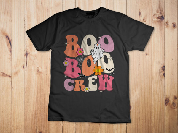 Groovy boo boo crew nurse funny ghost women halloween nurse t-shirt design