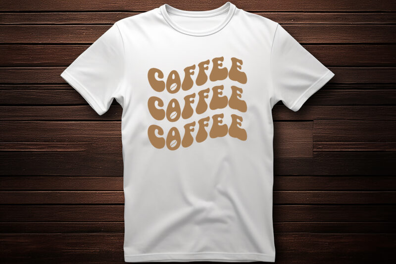 coffee text for t shirt design