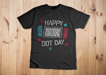 Happy Dot Day Gamers Boy Game Controller Colourful Polka Dot T-Shirt Design