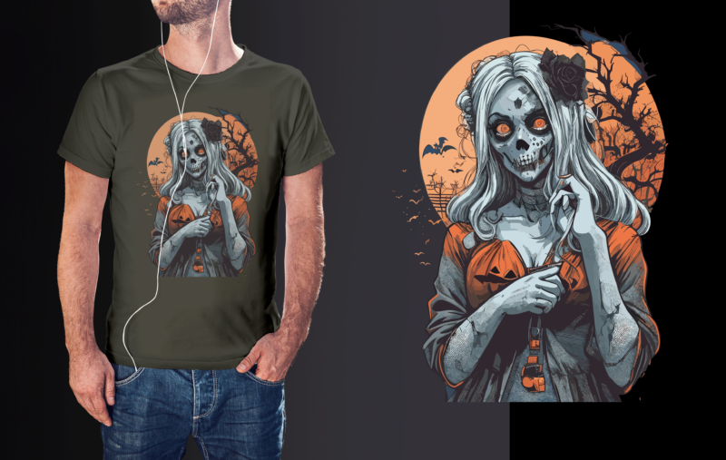 Zombies Halloween Tshirt Design