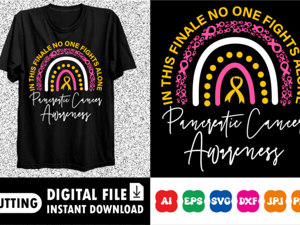 In this famile no one fights alone awareness shirt print template t shirt design for sale