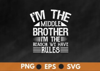 I’m the middle brother i’m reason we have rules T-Shirt design vector,