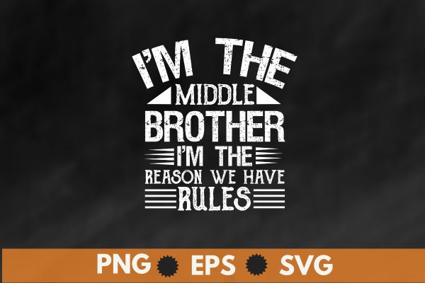 I’m the middle brother i’m reason we have rules t-shirt design vector,