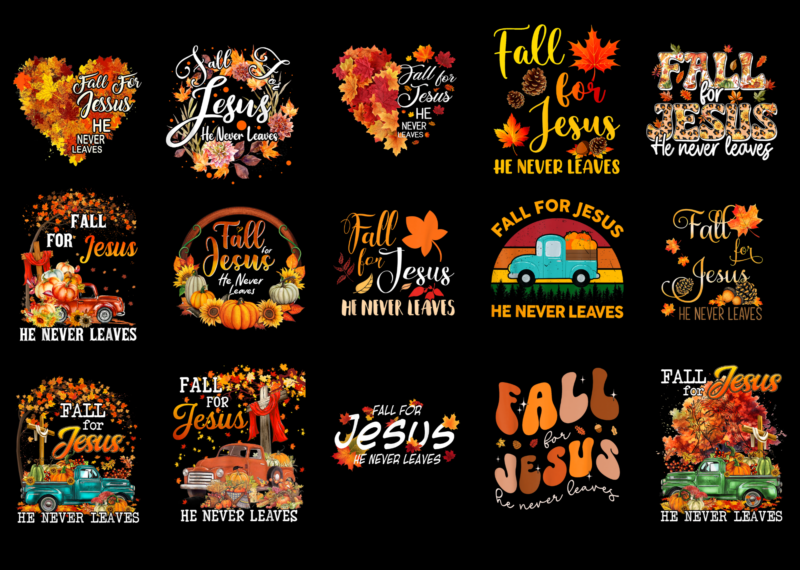 15 Fall For Jesus Shirt Designs Bundle For Commercial Use Part 1, Fall For Jesus T-shirt, Fall For Jesus png file, Fall For Jesus digital file, Fall For Jesus gift,