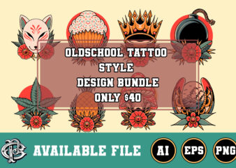 oldschool tattoo style design bundle