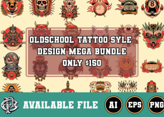 oldschool tattoo style design mega bundle