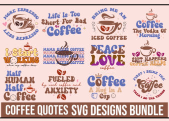 Coffee Quote SVG Design Bundle