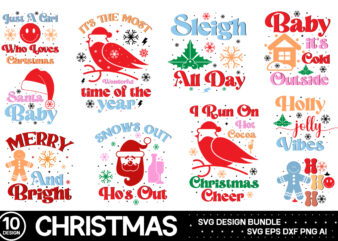 christmas retro sublimation bundle