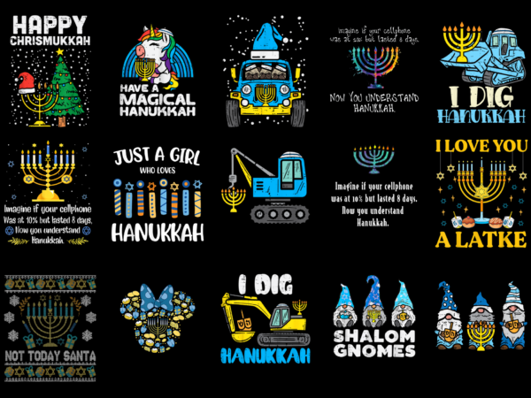 15 hanukkah chanukah shirt designs bundle for commercial use part 1, hanukkah chanukah t-shirt, hanukkah chanukah png file, hanukkah chanukah digital file, hanukkah chanukah gift, hanukkah chanukah download, hanukkah chanukah design amz