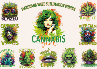 Marijuana Weed Sublimation Bundle, Cannabis Shirt t shirt designs for sale