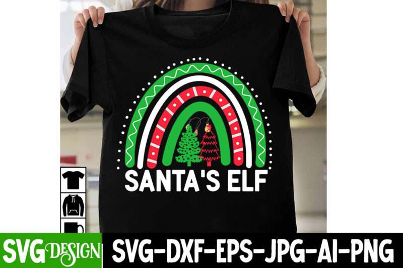 Santa's ELF T-Shirt Design, Santa's ELF Vector t-Shirt Design, I m Only a Morning Person On December 25 T-Shirt Design, I m Only a Morning Person On December 25 Vector
