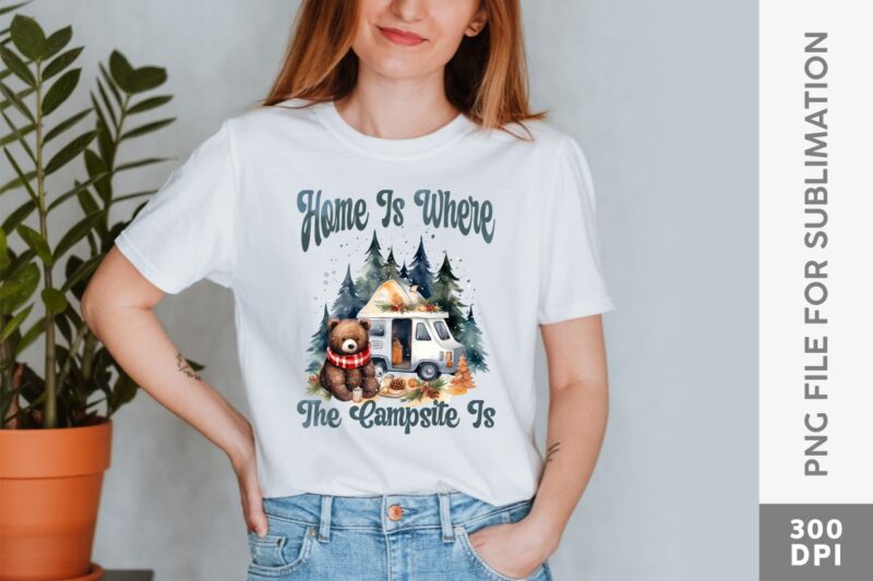 Christmas Camper Camp Sublimation Designs PNG Bundle