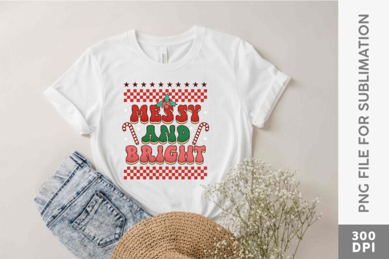 Retro Christmas Vintage T-shirt Designs Sublimation Bundle, Retro X-mas Designs for T-shirt