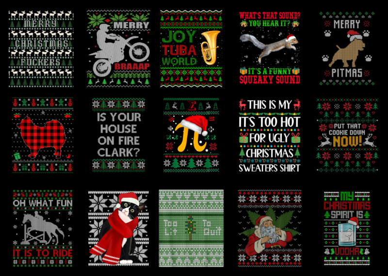 15 Ugly Christmas Shirt Designs Bundle For Commercial Use Part 2, Ugly Christmas T-shirt, Ugly Christmas png file, Ugly Christmas digital file, Ugly Christmas gift, Ugly Christmas download, Ugly Christmas design AMZ