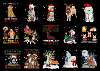 15 Christmas Dog Shirt Designs Bundle For Commercial Use Part 2, Christmas Dog T-shirt, Christmas Dog png file, Christmas Dog digital file, Christmas Dog gift, Christmas Dog download, Christmas Dog design AMZ