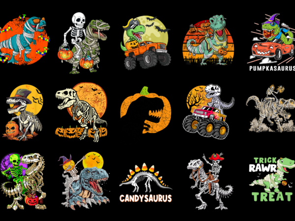 15 halloween dinosaur shirt designs bundle for commercial use part 2, halloween dinosaur t-shirt, halloween dinosaur png file, halloween dinosaur digital file, halloween dinosaur gift, halloween dinosaur download, halloween dinosaur design amz