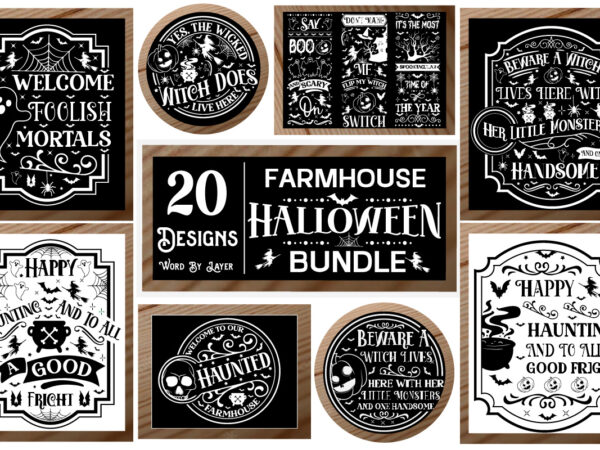 Farmhouse halloween porch signs t-shirt bundle halloween svg, halloween svg bundle, farmhouse halloween svg, farmhouse halloween svg bundle,