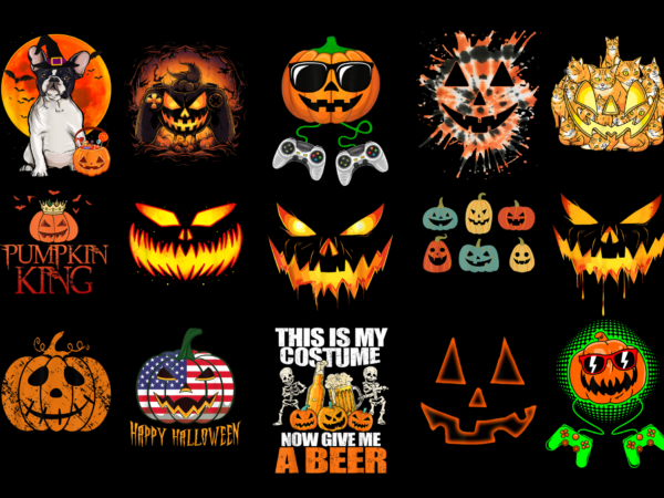 15 halloween jack o’ lantern shirt designs bundle for commercial use part 2, halloween jack o’ lantern t-shirt, halloween jack o’ lantern png file, halloween jack o’ lantern digital file,