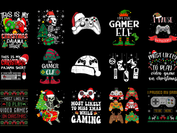 15 christmas gaming shirt designs bundle for commercial use part 2, christmas gaming t-shirt, christmas gaming png file, christmas gaming digital file, christmas gaming gift, christmas gaming download, christmas gaming design amz