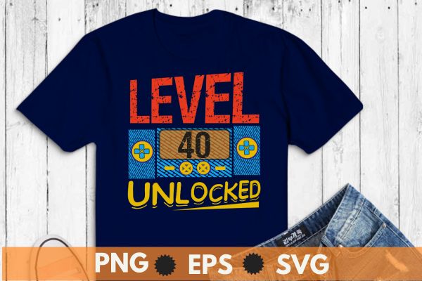 30th Birthday Shirt. Level 30 Unlocked video gamer T-Shirt design vector, 30th Birthday Shirt. Level 30 Unlocked, video gamer, funny video game