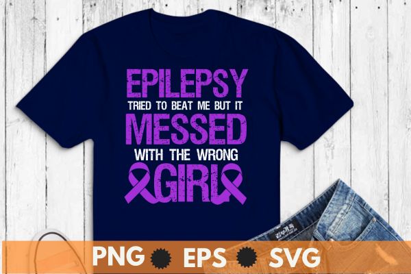 Epilepsy warrior day epileptic girl purple survivor advocate t-shirt design vector, epilepsy warrior day, epileptic girl, purple survivor, advocate