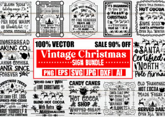 Vintage Christmas Sign Bundle 20 Designs ,Christmas T-Shirt Bundle , On sell Designs, Big Sell Designs,Christmas Vector T-Shirt Design , Santa Vector T-Shirt Design , Christmas Sublimation Bundle , Christmas