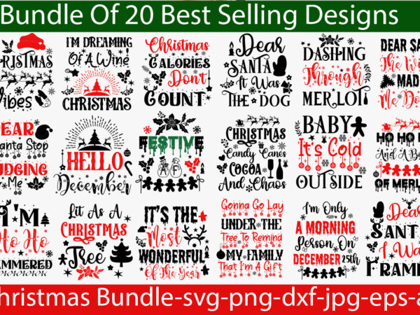Christmas t-shirt bundle , on sell designs, big sell designs,christmas vector t-shirt design