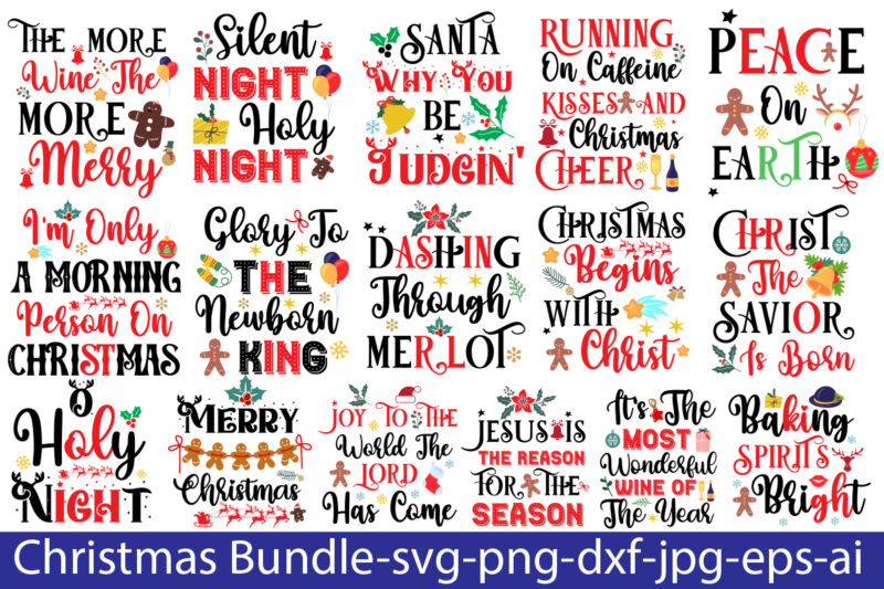 Christmas T-Shirt Bundle , 20 Designs ,On sell Designs, Big Sell Designs,Christmas Vector T-Shirt Design , Santa Vector T-Shirt Design , Christmas Sublimation Bundle , Christmas SVG Mega Bundle ,