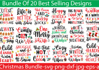 Christmas T-Shirt Bundle , 20 Designs ,On sell Designs, Big Sell Designs,Christmas Vector T-Shirt Design , Santa Vector T-Shirt Design , Christmas Sublimation Bundle , Christmas SVG Mega Bundle ,