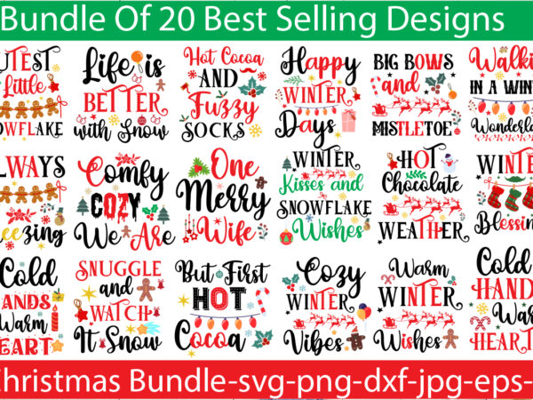 Christmas t-shirt bundle , 20 designs ,on sell designs, big sell designs,christmas vector t-shirt design , santa vector t-shirt design , christmas sublimation bundle , christmas svg mega bundle ,