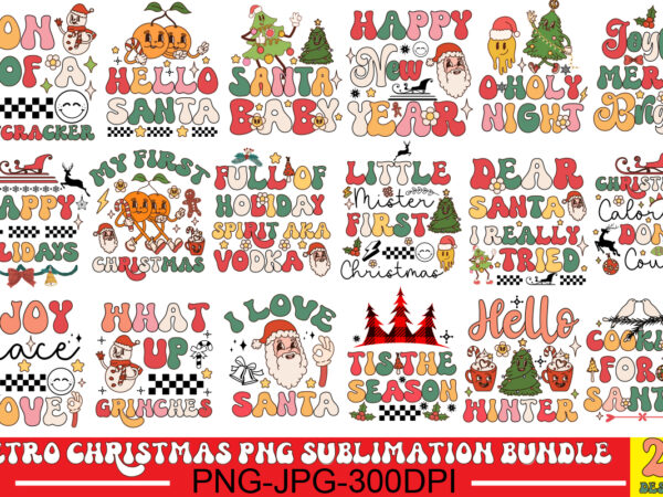 Retro christmas png sublimation bundle,20 designs,on sell design,big sell design,png bundle,christmas t-shirt designs