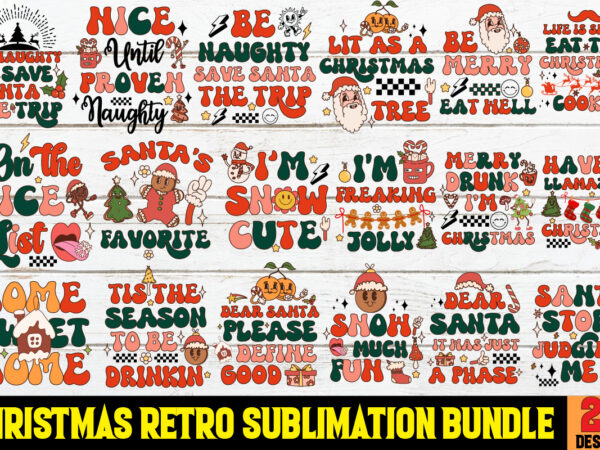 Retro christmas png sublimation bundle,20 designs,on sell design,big sell design,png bundle,christmas t-shirt designs