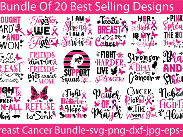 Breast cancer t-shirt designs bundle ,cancer svg bundle,fight cancer,breast cancer awareness svg cut file , breast cancer awareness tshirt design, 20 mental health vector t-shirt best sell bundle design,mental health