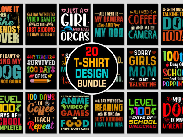 20 t-shirt design bundle 1