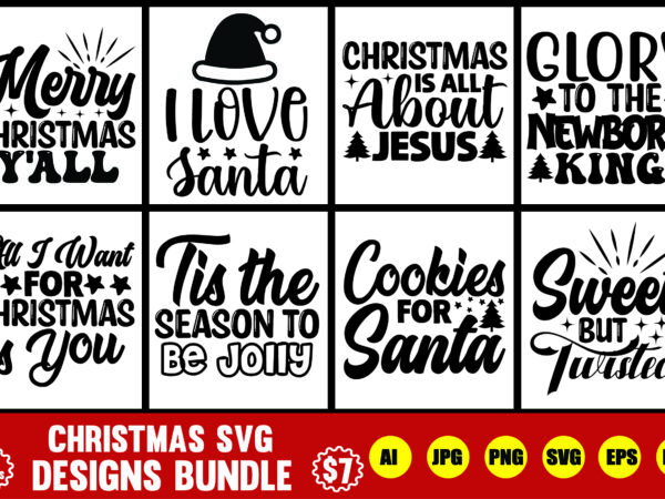 Christmas svg designs bundle