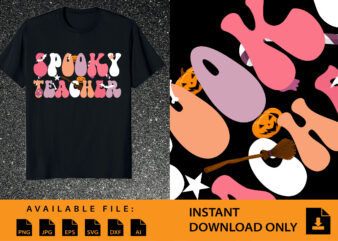 Spooky Teacher Halloween Shirt Design